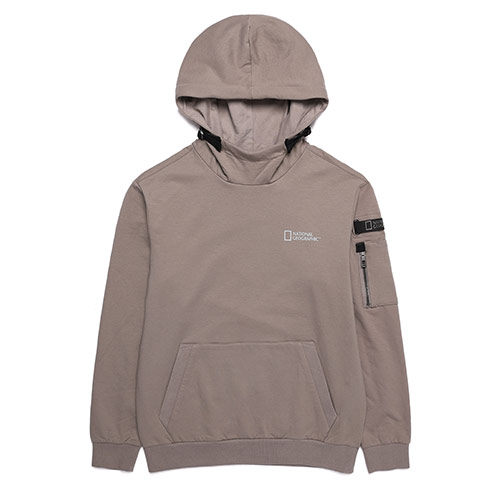 LF스퀘어 공식 온라인몰 [내셔널지오그래픽] N194UHD240-308 포사 절개 변형 SMALL LOGO HOODY (풀기모)-LAUREL OAK